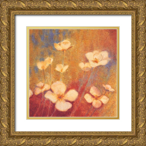 Field of Color II Gold Ornate Wood Framed Art Print with Double Matting by Michaels, Anne