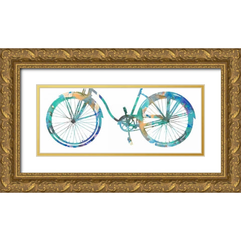 Bike Ride II Gold Ornate Wood Framed Art Print with Double Matting by Wade, Amanda