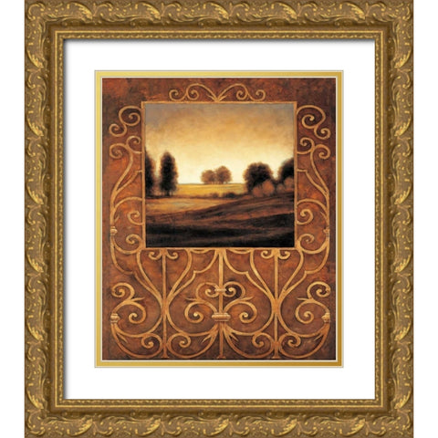 Dawn I Gold Ornate Wood Framed Art Print with Double Matting by Gonzales, Andres