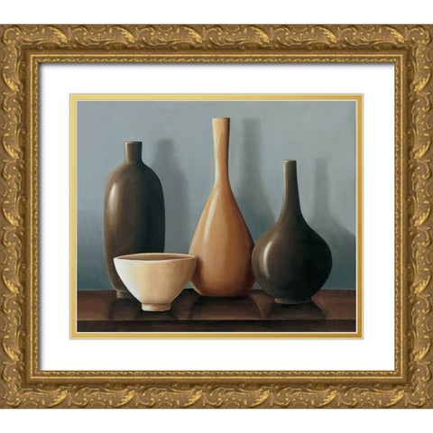 Setting II Gold Ornate Wood Framed Art Print with Double Matting by Stevens, Ariene