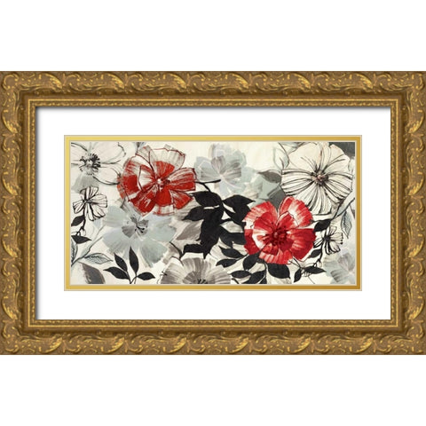 Love and Pearls Gold Ornate Wood Framed Art Print with Double Matting by Inger, Astrid