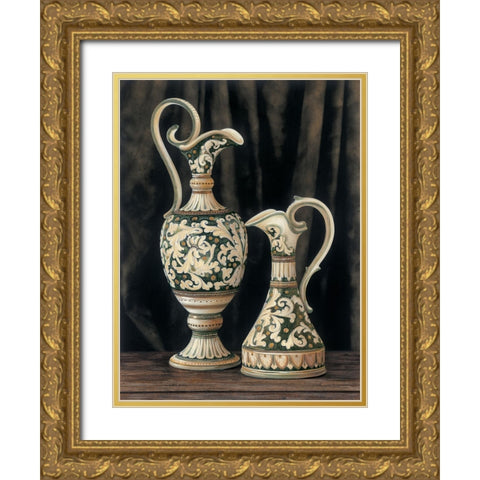 Ceramiche italiane I Gold Ornate Wood Framed Art Print with Double Matting by Trivelli, Andrea
