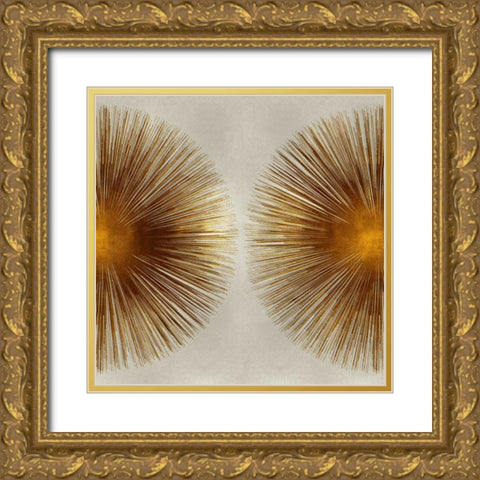 Bronze Sunburst II Gold Ornate Wood Framed Art Print with Double Matting by Young, Abby