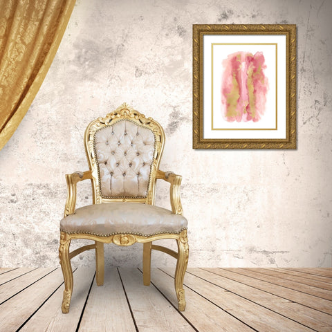 Blush Mist with Gold I Gold Ornate Wood Framed Art Print with Double Matting by Riley, Bella