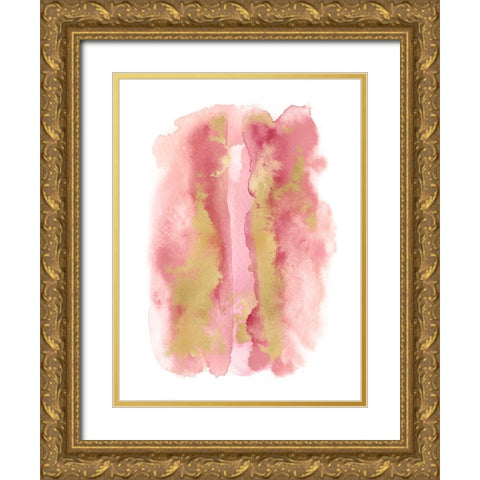 Blush Mist with Gold I Gold Ornate Wood Framed Art Print with Double Matting by Riley, Bella