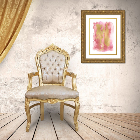 Blush Mist with Gold II Gold Ornate Wood Framed Art Print with Double Matting by Riley, Bella