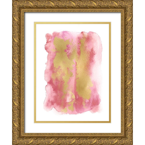 Blush Mist with Gold II Gold Ornate Wood Framed Art Print with Double Matting by Riley, Bella