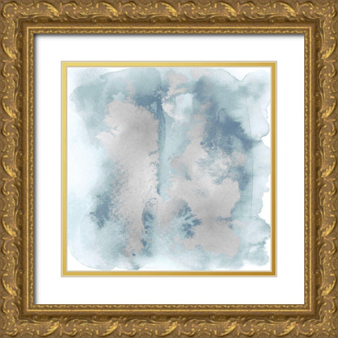 Soft Blue Mist With Silver II Gold Ornate Wood Framed Art Print with Double Matting by Riley, Bella