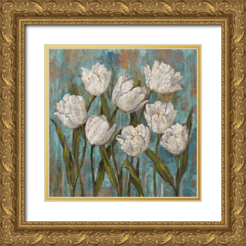 Jennys Garden II Gold Ornate Wood Framed Art Print with Double Matting by Francis, Brian