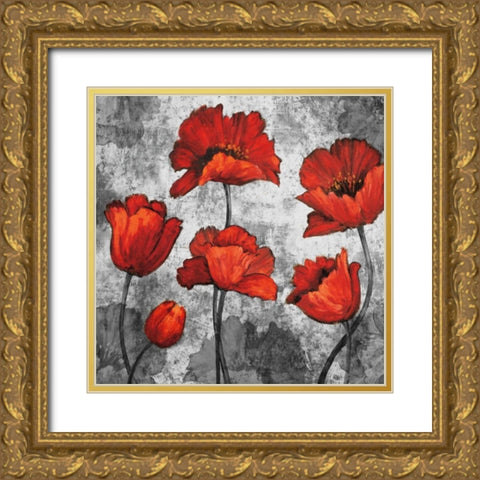 Evening Red I Gold Ornate Wood Framed Art Print with Double Matting by Francis, Brian