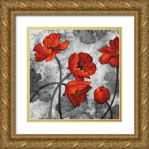 Evening Red II Gold Ornate Wood Framed Art Print with Double Matting by Francis, Brian