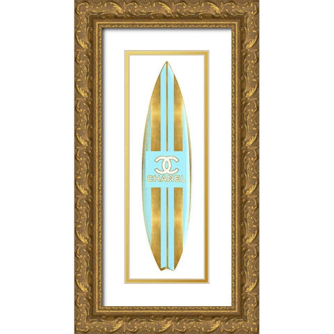 Fashion Surfboard III Gold Ornate Wood Framed Art Print with Double Matting by Blake, Madeline