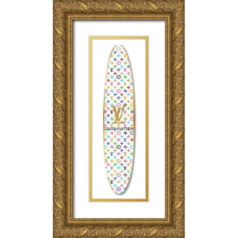 Fashion Surfboard France VI Gold Ornate Wood Framed Art Print with Double Matting by Blake, Madeline