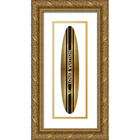 Fashion Surfboard France VII Gold Ornate Wood Framed Art Print with Double Matting by Blake, Madeline