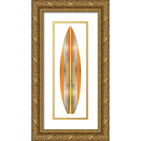Fashion Surfboard Paris II Gold Ornate Wood Framed Art Print with Double Matting by Blake, Madeline