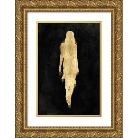 Fashion Figure Gold II Gold Ornate Wood Framed Art Print with Double Matting by Blake, Madeline