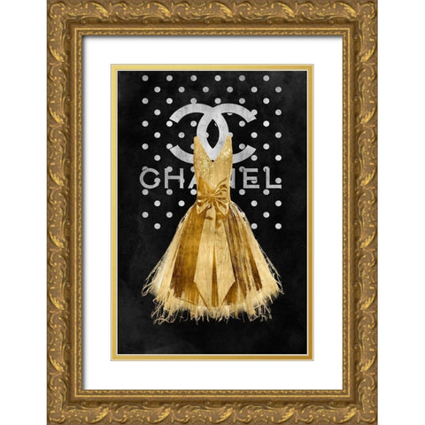 Fashion Dress Gold Gold Ornate Wood Framed Art Print with Double Matting by Blake, Madeline