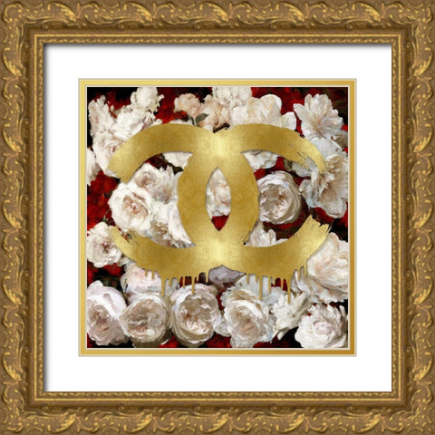 Fashion and Flowers I Gold Ornate Wood Framed Art Print with Double Matting by Blake, Madeline