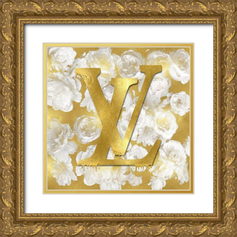 Fashion and Flowers III Gold Ornate Wood Framed Art Print with Double Matting by Blake, Madeline