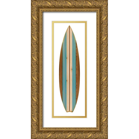 Surfboard II Gold Ornate Wood Framed Art Print with Double Matting by Blake, Madeline