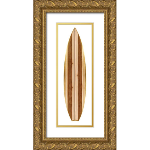 Surfboard IV Gold Ornate Wood Framed Art Print with Double Matting by Blake, Madeline