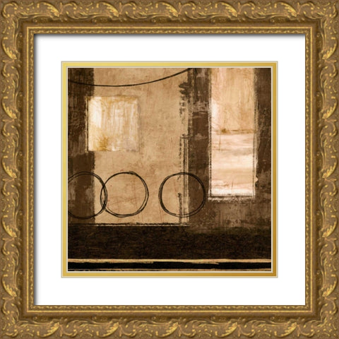 Buoyant Gold Ornate Wood Framed Art Print with Double Matting by Nelson, Brent