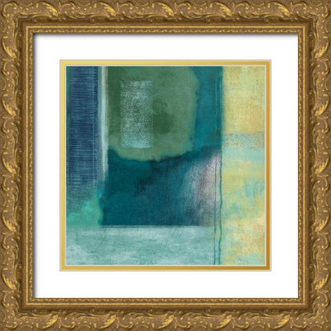 Interlude I Gold Ornate Wood Framed Art Print with Double Matting by Nelson, Brent