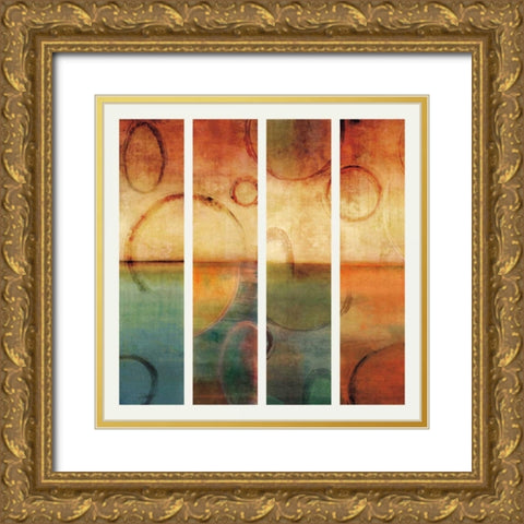 Horizons I Gold Ornate Wood Framed Art Print with Double Matting by Nelson, Brent