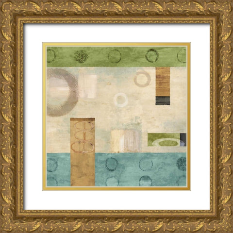 Variations II Gold Ornate Wood Framed Art Print with Double Matting by Nelson, Brent