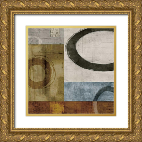 Remix II Gold Ornate Wood Framed Art Print with Double Matting by Nelson, Brent