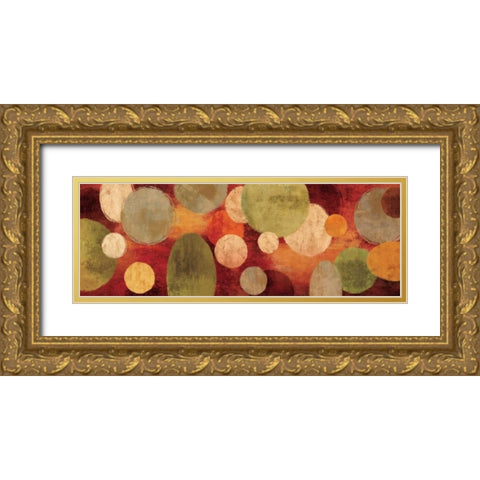 With Gusto II Gold Ornate Wood Framed Art Print with Double Matting by Nelson, Brent