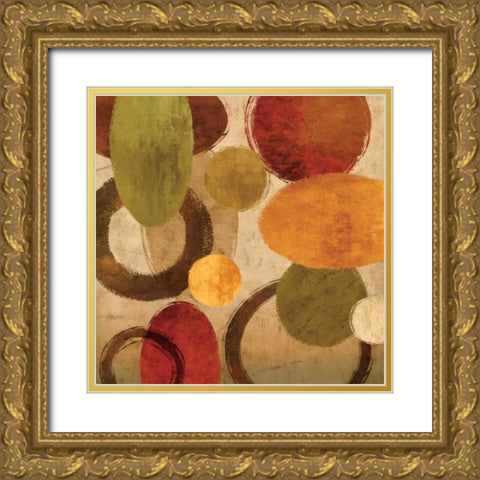 Onward II Gold Ornate Wood Framed Art Print with Double Matting by Nelson, Brent