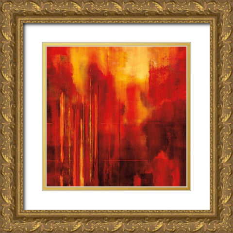 Red Zone II Gold Ornate Wood Framed Art Print with Double Matting by Nelson, Brent
