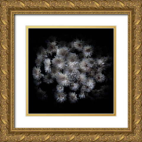 Mum Bouquet Gold Ornate Wood Framed Art Print with Double Matting by Carson, Brian