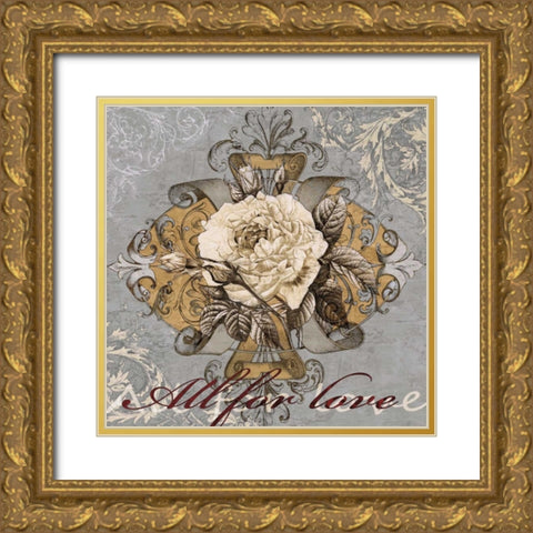 All for Love Gold Ornate Wood Framed Art Print with Double Matting by Glover, Brandon