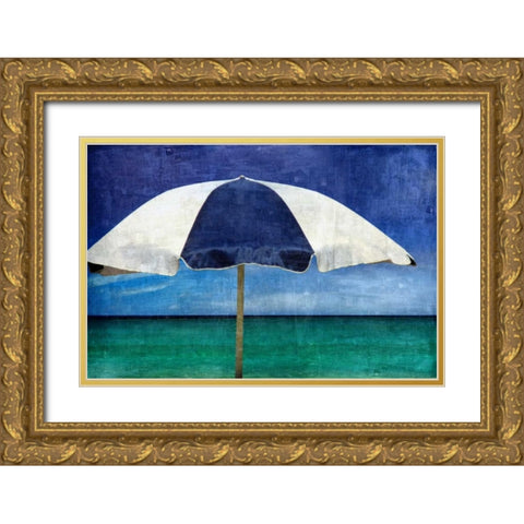 In The Shade Gold Ornate Wood Framed Art Print with Double Matting by Carter, Charlie