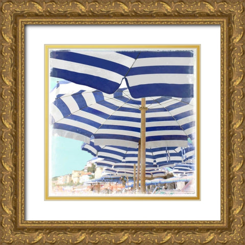 Beach Club Gold Ornate Wood Framed Art Print with Double Matting by Carter, Charlie