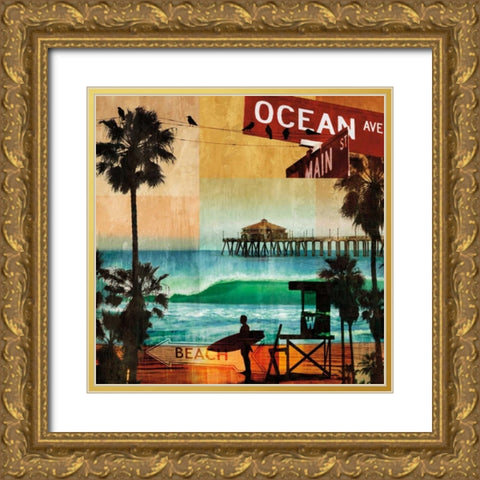Ocean Avenue Gold Ornate Wood Framed Art Print with Double Matting by Carter, Charlie