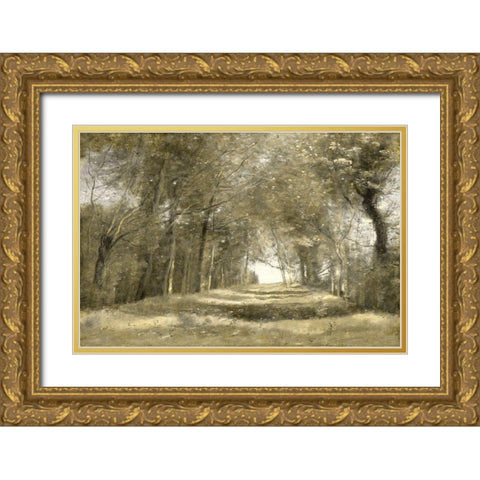 Shaded Path II Gold Ornate Wood Framed Art Print with Double Matting by McKee, Christy
