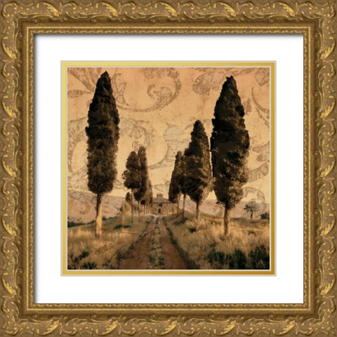Tuscany I Gold Ornate Wood Framed Art Print with Double Matting by Floyd, Colin