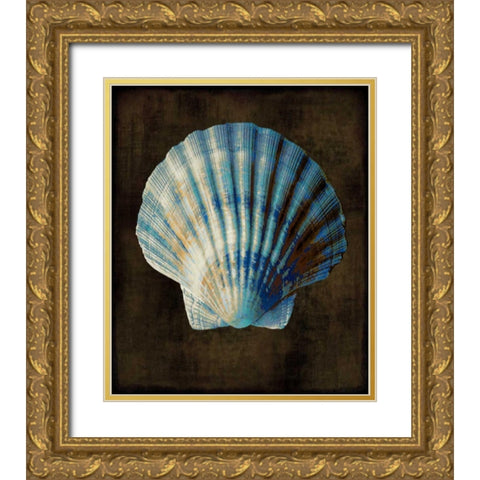 Ocean Treasure II Gold Ornate Wood Framed Art Print with Double Matting by Kelly, Caroline