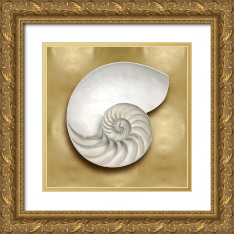 Ocean Gem on Gold II Gold Ornate Wood Framed Art Print with Double Matting by Kelly, Caroline