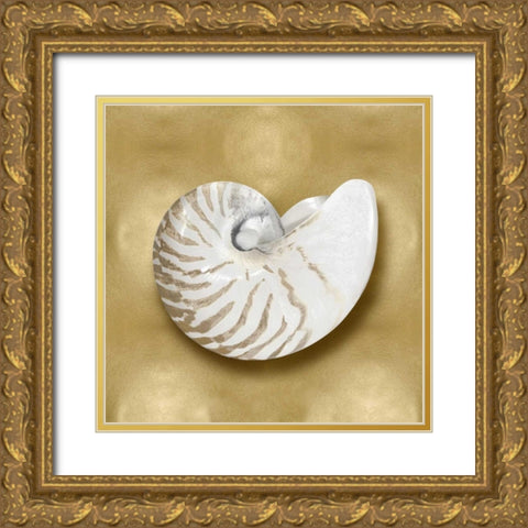 Ocean Gem on Gold III Gold Ornate Wood Framed Art Print with Double Matting by Kelly, Caroline