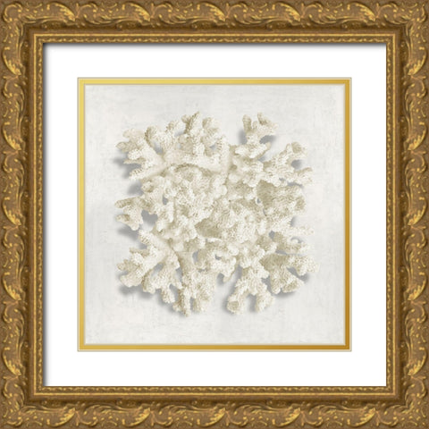 Coral II Gold Ornate Wood Framed Art Print with Double Matting by Kelly, Caroline