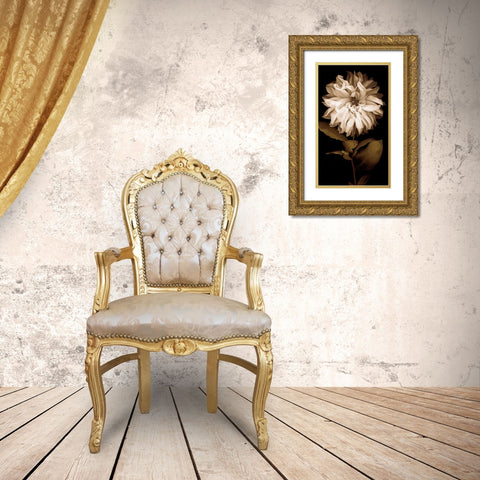 Dahlia I Gold Ornate Wood Framed Art Print with Double Matting by Kelly, Caroline