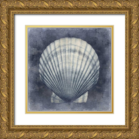 Ocean Blue II Gold Ornate Wood Framed Art Print with Double Matting by Kelly, Caroline