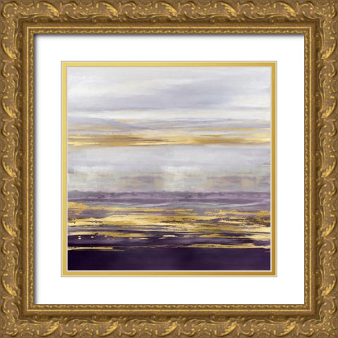 Amethyst Reflections I Gold Ornate Wood Framed Art Print with Double Matting by Corbin, Allie