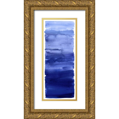 Indigo Blend Gold Ornate Wood Framed Art Print with Double Matting by Corbin, Allie