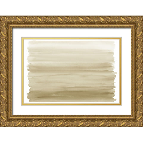 Ombre Cream I Gold Ornate Wood Framed Art Print with Double Matting by Corbin, Allie