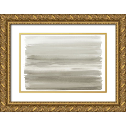 Ombre Neutral I Gold Ornate Wood Framed Art Print with Double Matting by Corbin, Allie
